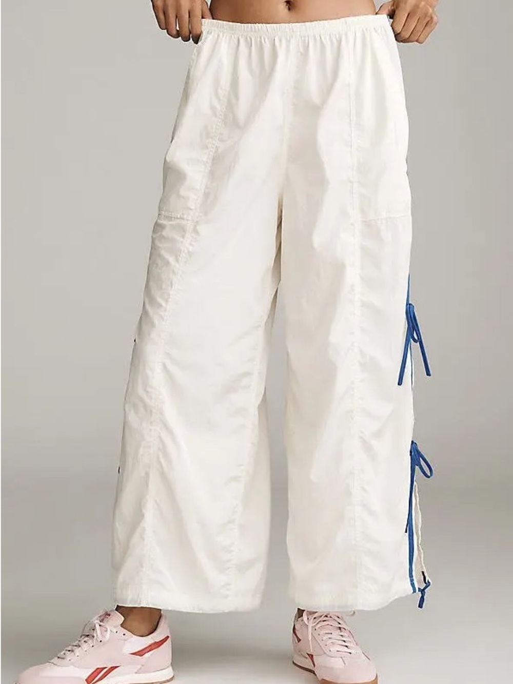 Daily Practice by Anthropologie- Bowline Parachute pant - Black with Cream - Picture 5 of 6